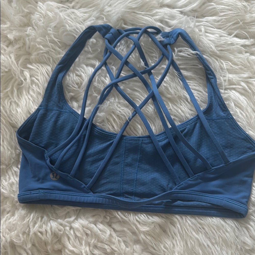 Lululemon Blue Criss-Cross Sports Bra